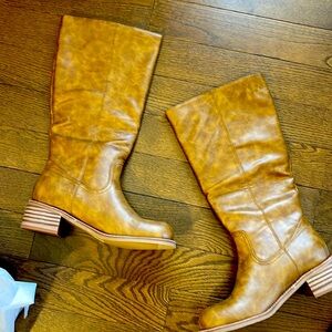 VBDB brown knee High boots women’s size 11, New, faux leather